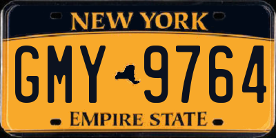 NY license plate GMY9764