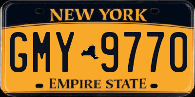 NY license plate GMY9770