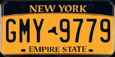 NY license plate GMY9779