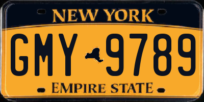 NY license plate GMY9789