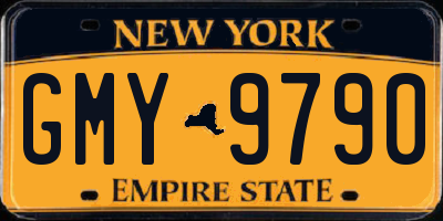 NY license plate GMY9790