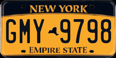 NY license plate GMY9798