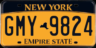 NY license plate GMY9824