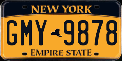 NY license plate GMY9878