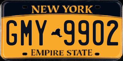 NY license plate GMY9902