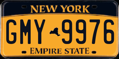 NY license plate GMY9976