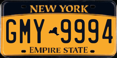 NY license plate GMY9994