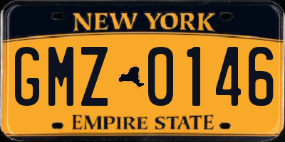NY license plate GMZ0146