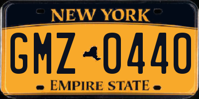 NY license plate GMZ0440
