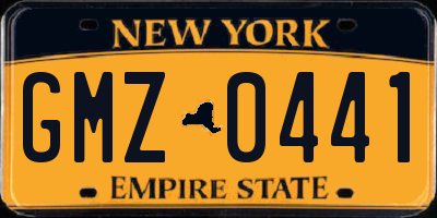 NY license plate GMZ0441
