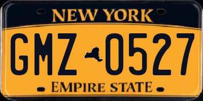 NY license plate GMZ0527