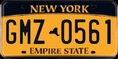 NY license plate GMZ0561