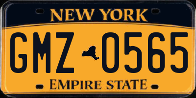 NY license plate GMZ0565