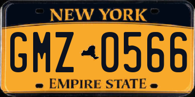 NY license plate GMZ0566