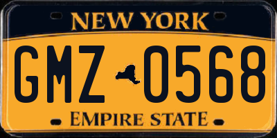 NY license plate GMZ0568