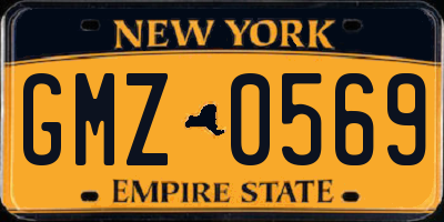 NY license plate GMZ0569