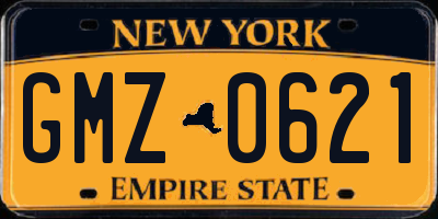 NY license plate GMZ0621