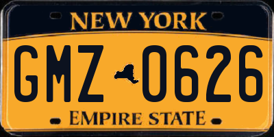 NY license plate GMZ0626