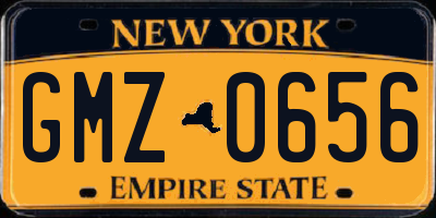 NY license plate GMZ0656