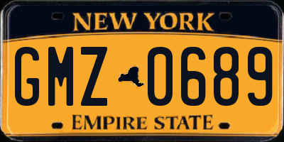 NY license plate GMZ0689