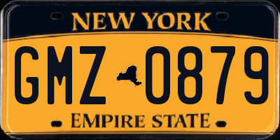 NY license plate GMZ0879
