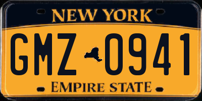 NY license plate GMZ0941