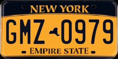 NY license plate GMZ0979