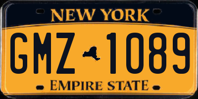 NY license plate GMZ1089