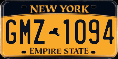 NY license plate GMZ1094