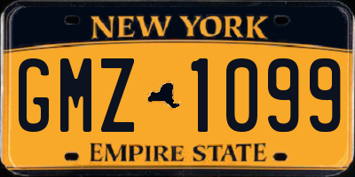 NY license plate GMZ1099