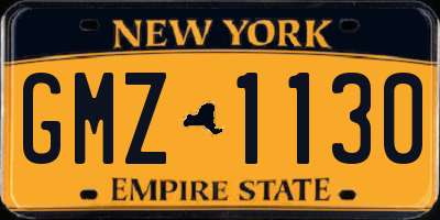 NY license plate GMZ1130