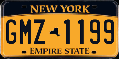 NY license plate GMZ1199