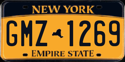 NY license plate GMZ1269