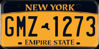 NY license plate GMZ1273