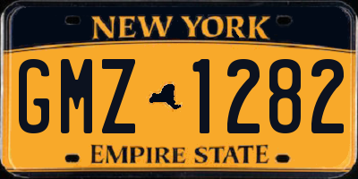 NY license plate GMZ1282