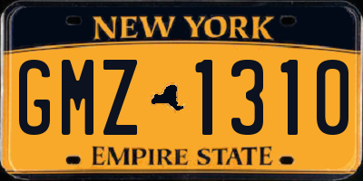 NY license plate GMZ1310