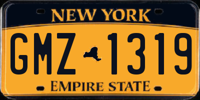 NY license plate GMZ1319