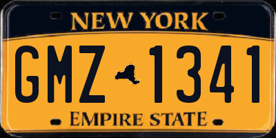 NY license plate GMZ1341