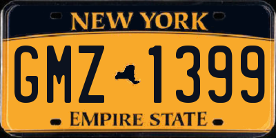 NY license plate GMZ1399