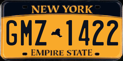 NY license plate GMZ1422