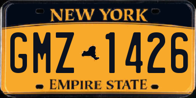 NY license plate GMZ1426