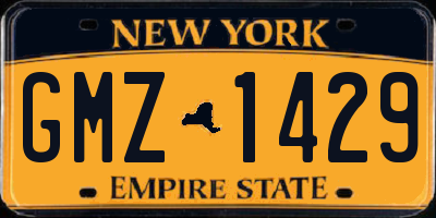 NY license plate GMZ1429