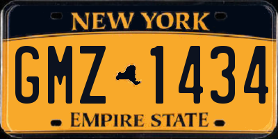 NY license plate GMZ1434