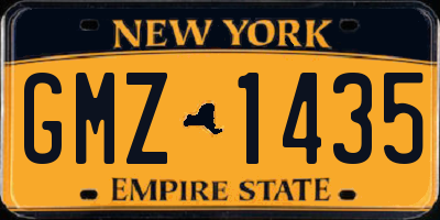 NY license plate GMZ1435