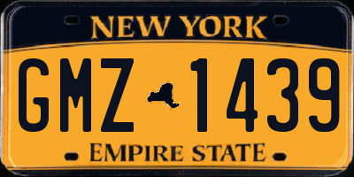 NY license plate GMZ1439