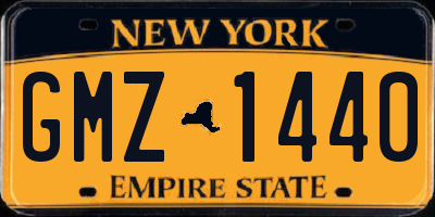 NY license plate GMZ1440