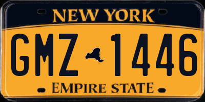 NY license plate GMZ1446