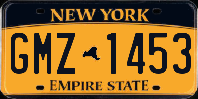 NY license plate GMZ1453