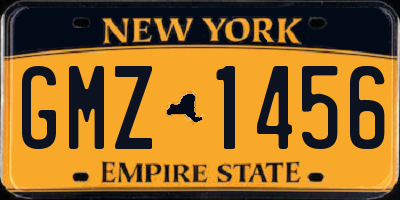 NY license plate GMZ1456