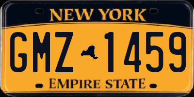 NY license plate GMZ1459